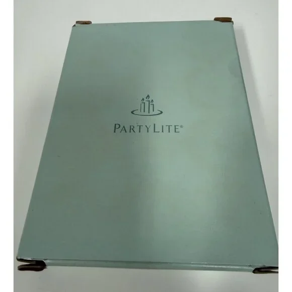 Partylite Universal Tealights Whispering Leaves Orange Clear Cups Box of 12 NEW - Picture 3 of 4